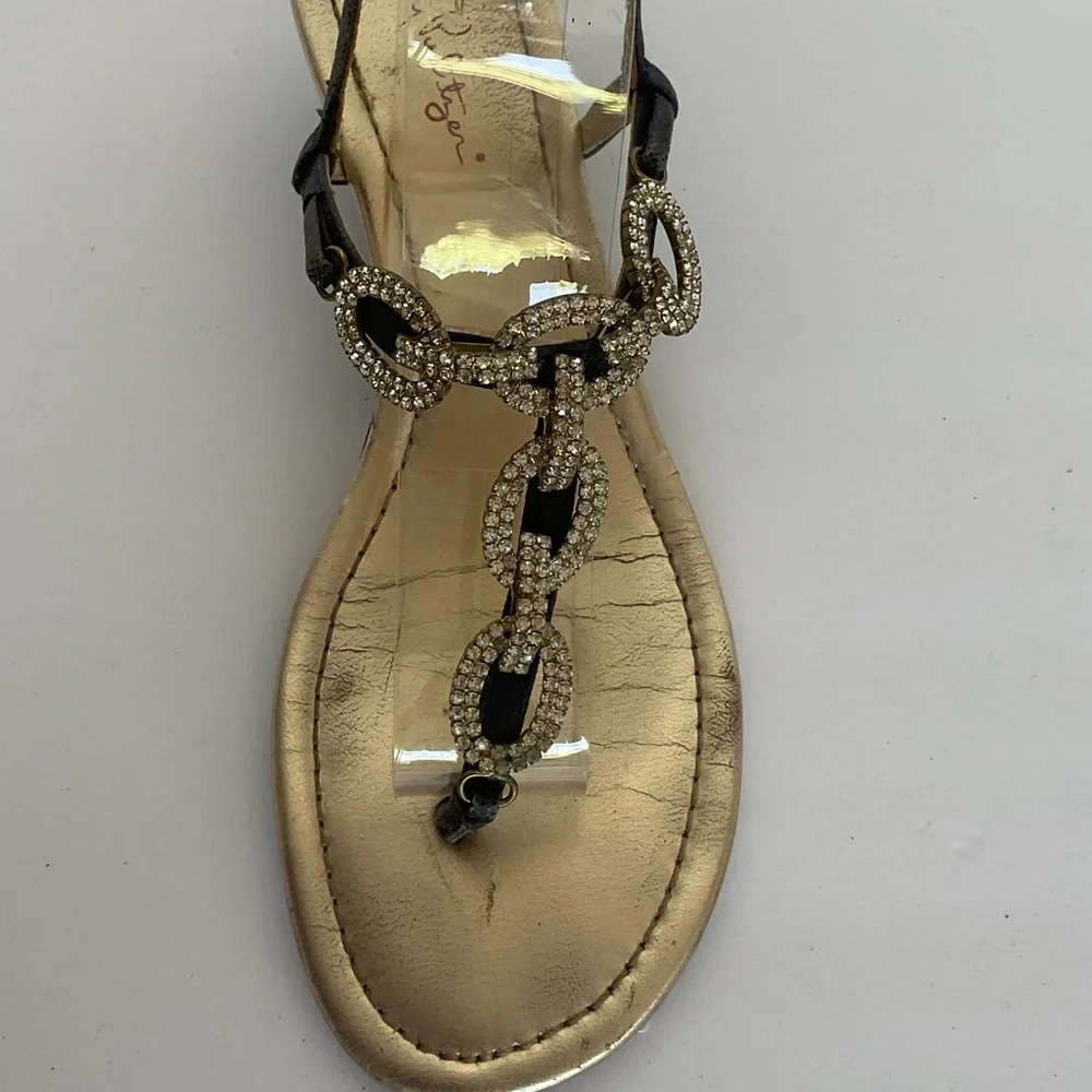 Lilly Pulitzer Jeweled Wedge Sandal Size 8 - Picture 3 of 16